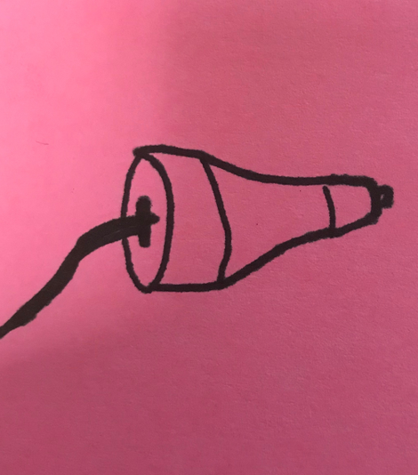 Not a police-sketch-artist rendering of the cellphone charger in question (Michael Harriot/The Root)